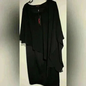 Women’s NWT size 22 Hanna Nicole black dress with overlay